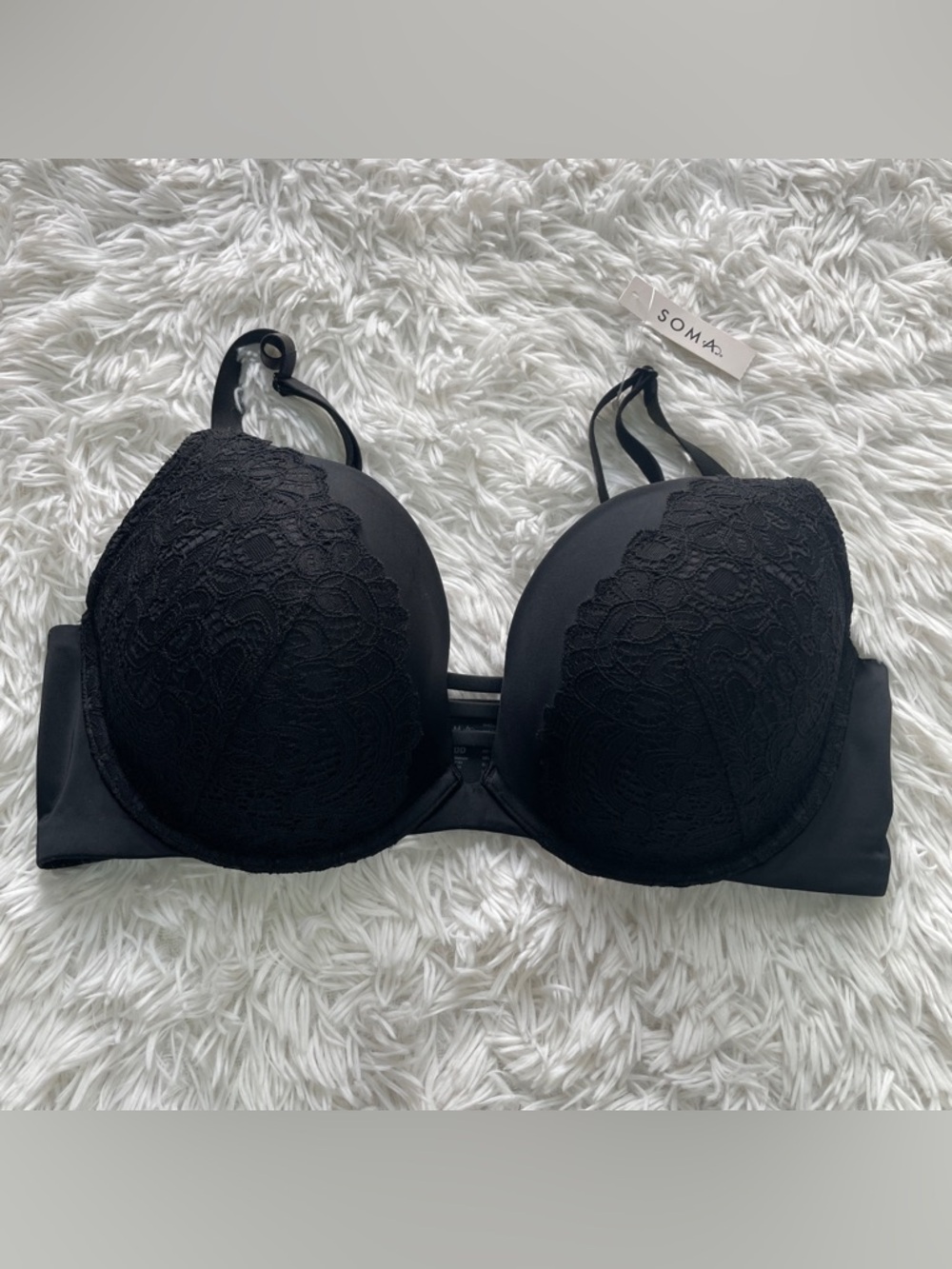 Soma Black Lace Push-Up Bra